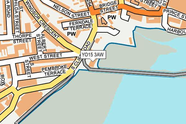 YO15 3AW map - OS OpenMap – Local (Ordnance Survey)