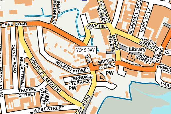 YO15 3AY map - OS OpenMap – Local (Ordnance Survey)