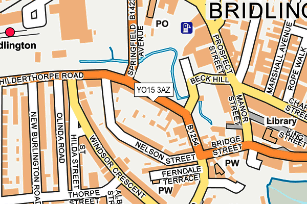 YO15 3AZ map - OS OpenMap – Local (Ordnance Survey)