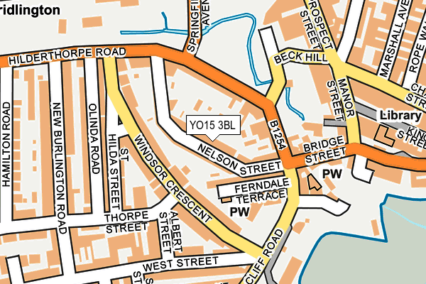 YO15 3BL map - OS OpenMap – Local (Ordnance Survey)
