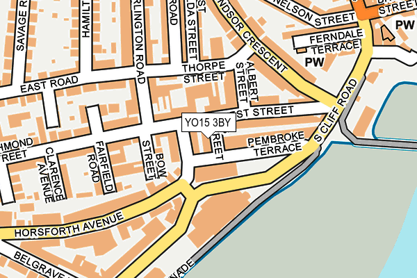 YO15 3BY map - OS OpenMap – Local (Ordnance Survey)