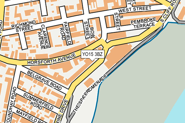 YO15 3BZ map - OS OpenMap – Local (Ordnance Survey)
