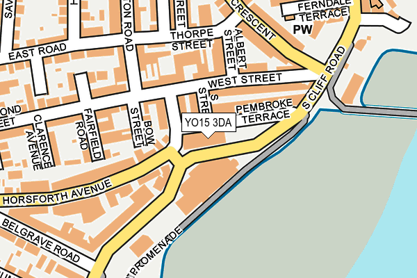 YO15 3DA map - OS OpenMap – Local (Ordnance Survey)