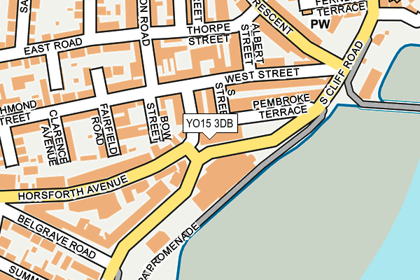 YO15 3DB map - OS OpenMap – Local (Ordnance Survey)