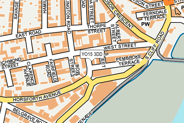 YO15 3DD map - OS OpenMap – Local (Ordnance Survey)