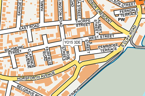 YO15 3DE map - OS OpenMap – Local (Ordnance Survey)