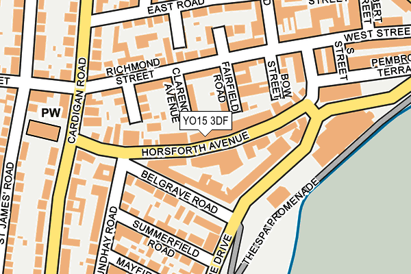 YO15 3DF map - OS OpenMap – Local (Ordnance Survey)