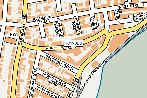YO15 3DG map - OS OpenMap – Local (Ordnance Survey)
