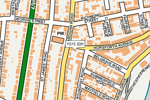 YO15 3DH map - OS OpenMap – Local (Ordnance Survey)