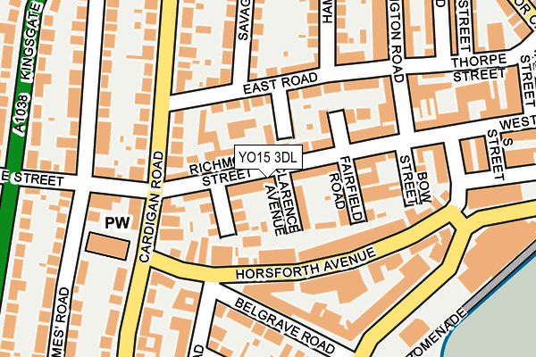 YO15 3DL map - OS OpenMap – Local (Ordnance Survey)