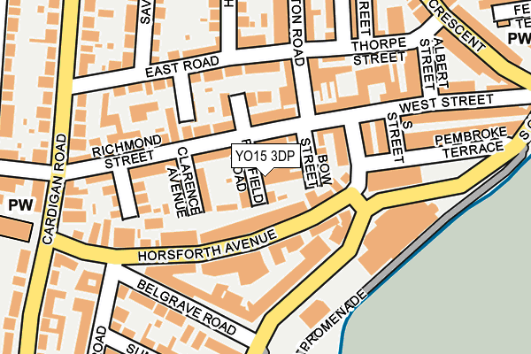 YO15 3DP map - OS OpenMap – Local (Ordnance Survey)