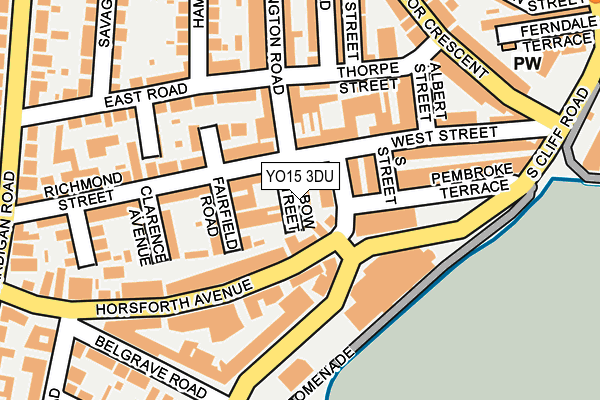 YO15 3DU map - OS OpenMap – Local (Ordnance Survey)