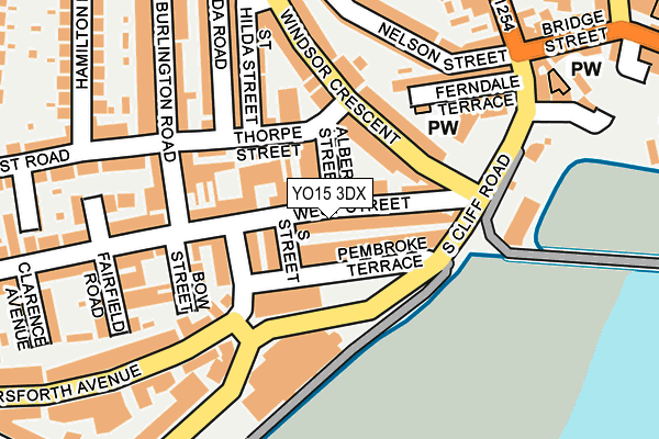 YO15 3DX map - OS OpenMap – Local (Ordnance Survey)