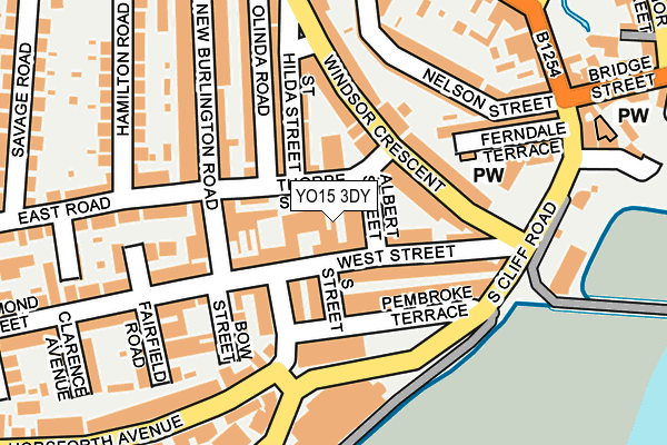 YO15 3DY map - OS OpenMap – Local (Ordnance Survey)