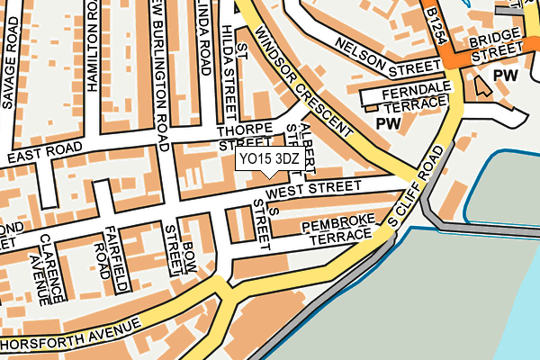 YO15 3DZ map - OS OpenMap – Local (Ordnance Survey)