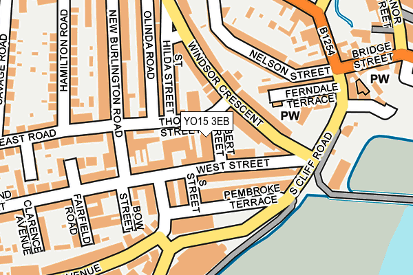 YO15 3EB map - OS OpenMap – Local (Ordnance Survey)