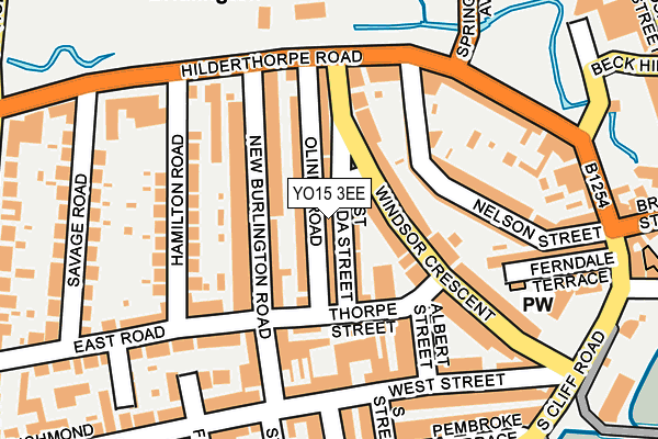 YO15 3EE map - OS OpenMap – Local (Ordnance Survey)