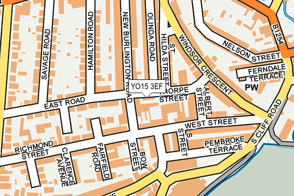 YO15 3EF map - OS OpenMap – Local (Ordnance Survey)