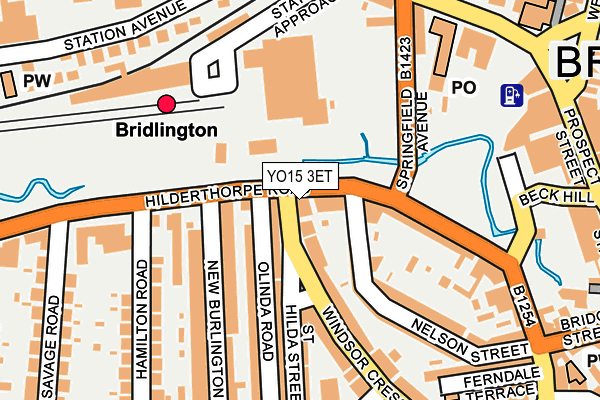 YO15 3ET map - OS OpenMap – Local (Ordnance Survey)