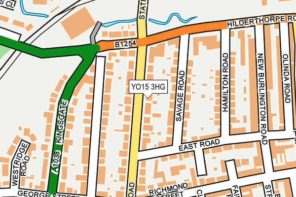 YO15 3HG map - OS OpenMap – Local (Ordnance Survey)
