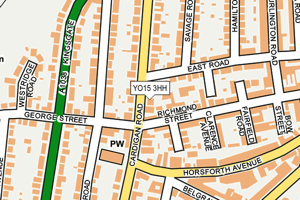 YO15 3HH map - OS OpenMap – Local (Ordnance Survey)