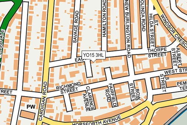 YO15 3HL map - OS OpenMap – Local (Ordnance Survey)