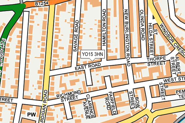 YO15 3HN map - OS OpenMap – Local (Ordnance Survey)