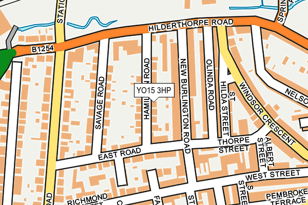 YO15 3HP map - OS OpenMap – Local (Ordnance Survey)