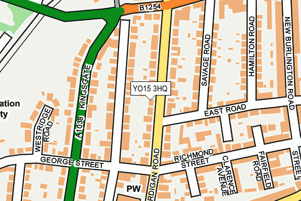 YO15 3HQ map - OS OpenMap – Local (Ordnance Survey)