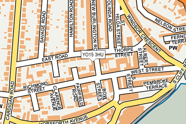 YO15 3HU map - OS OpenMap – Local (Ordnance Survey)