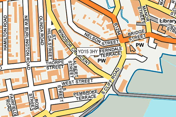YO15 3HY map - OS OpenMap – Local (Ordnance Survey)