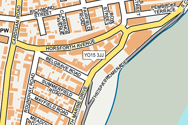 Map of THE YORKSHIRE YACHT CLUB-HOUSE COMPANY LIMITED at local scale