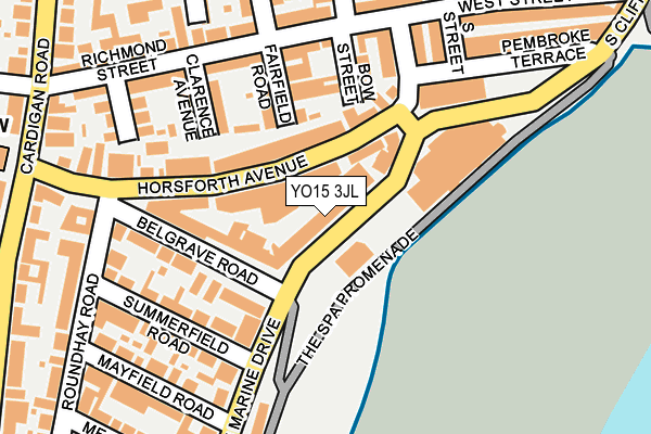 YO15 3JL map - OS OpenMap – Local (Ordnance Survey)