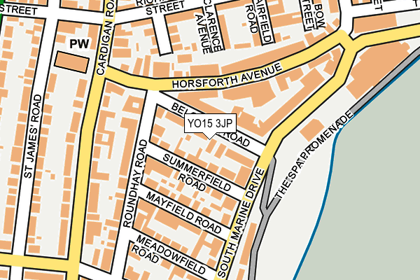YO15 3JP map - OS OpenMap – Local (Ordnance Survey)