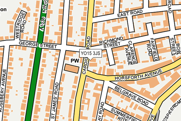 YO15 3JS map - OS OpenMap – Local (Ordnance Survey)