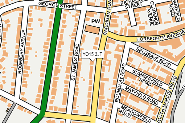 YO15 3JT map - OS OpenMap – Local (Ordnance Survey)