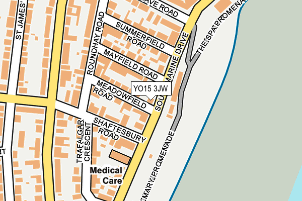 YO15 3JW map - OS OpenMap – Local (Ordnance Survey)