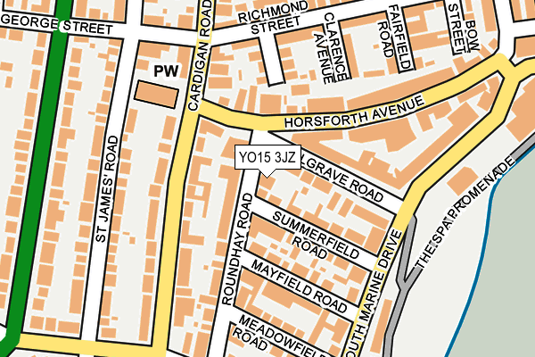 YO15 3JZ map - OS OpenMap – Local (Ordnance Survey)