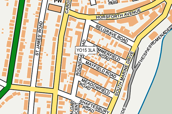 YO15 3LA map - OS OpenMap – Local (Ordnance Survey)