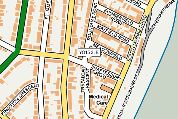 YO15 3LB map - OS OpenMap – Local (Ordnance Survey)