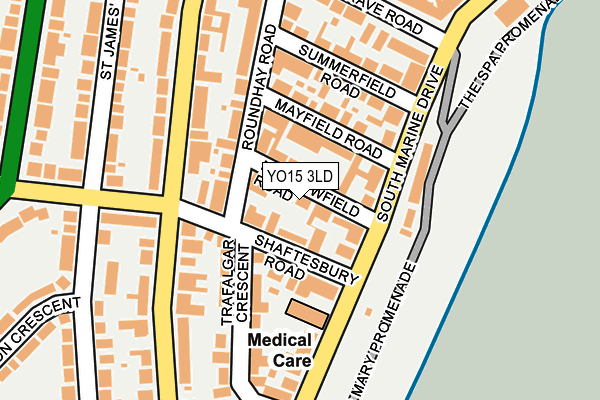YO15 3LD map - OS OpenMap – Local (Ordnance Survey)