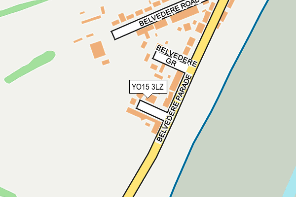 YO15 3LZ map - OS OpenMap – Local (Ordnance Survey)
