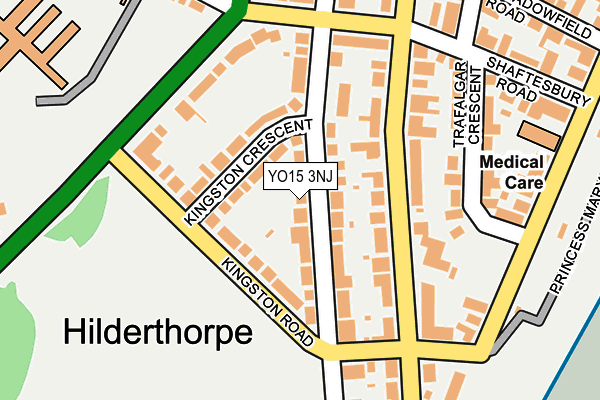 YO15 3NJ map - OS OpenMap – Local (Ordnance Survey)