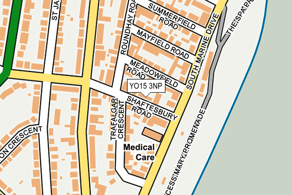 YO15 3NP map - OS OpenMap – Local (Ordnance Survey)