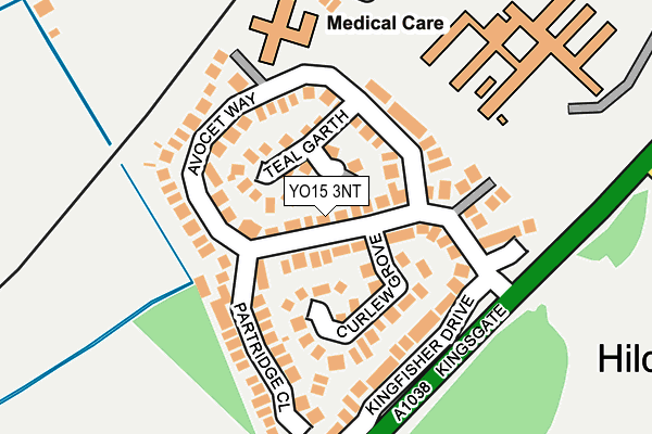 YO15 3NT map - OS OpenMap – Local (Ordnance Survey)