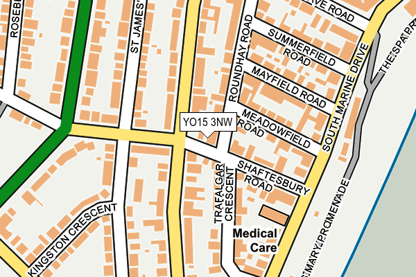 YO15 3NW map - OS OpenMap – Local (Ordnance Survey)