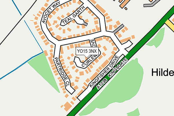 YO15 3NX map - OS OpenMap – Local (Ordnance Survey)
