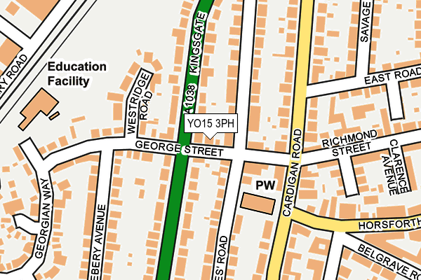 YO15 3PH map - OS OpenMap – Local (Ordnance Survey)