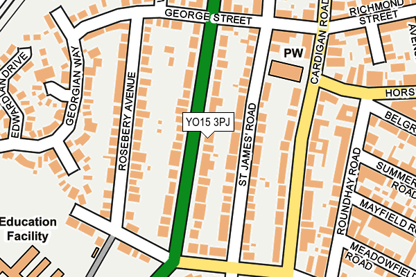 YO15 3PJ map - OS OpenMap – Local (Ordnance Survey)