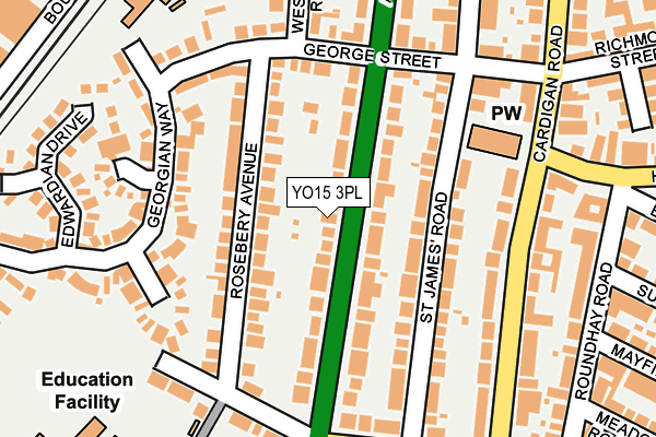 YO15 3PL map - OS OpenMap – Local (Ordnance Survey)